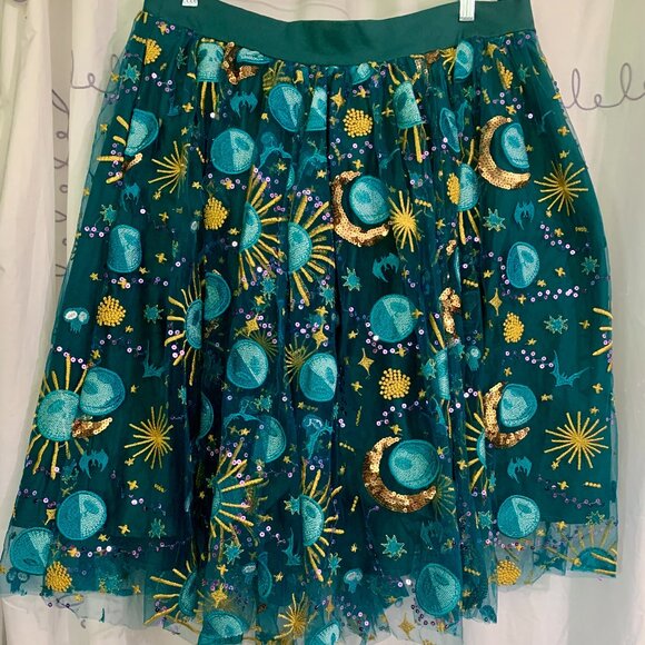 Disney Her Universe Jack Skellington Celestial Skirt 1X Plus NBC Halloween NWT - Picture 1 of 4